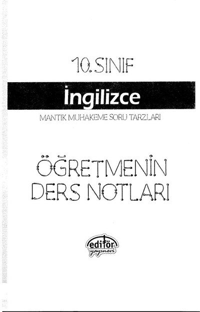 İNGİLİZCE MANTIK VE MUHAKEME SORU TARZLARI ÖĞRETMENİN DERS NOTLARI FotokoPink