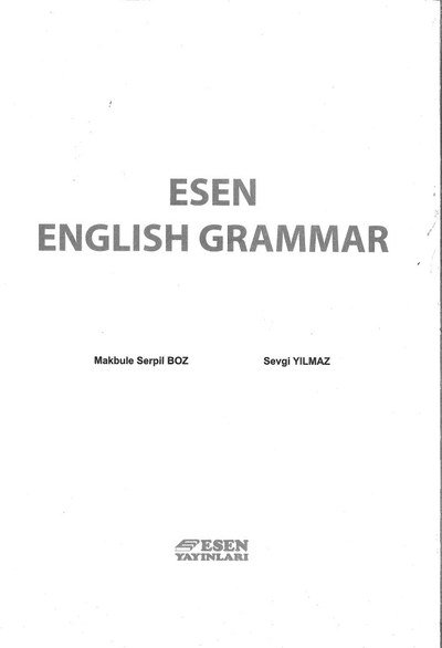 ESEN ENGLISH GRAMMAR