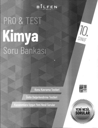 PRO & TEST KİMYA SORU BANKASI YENİ NESİL SORULAR FotokoPink