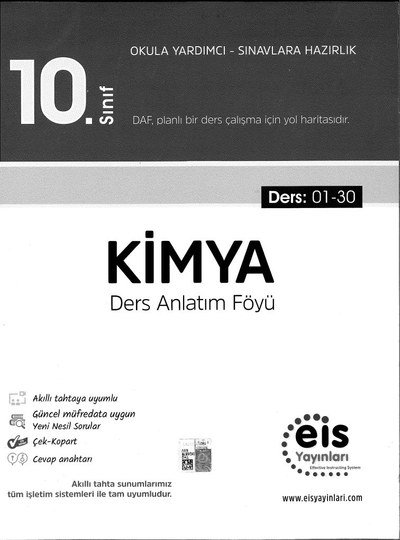 KİMYA DERS ANLATIM FÖYÜ