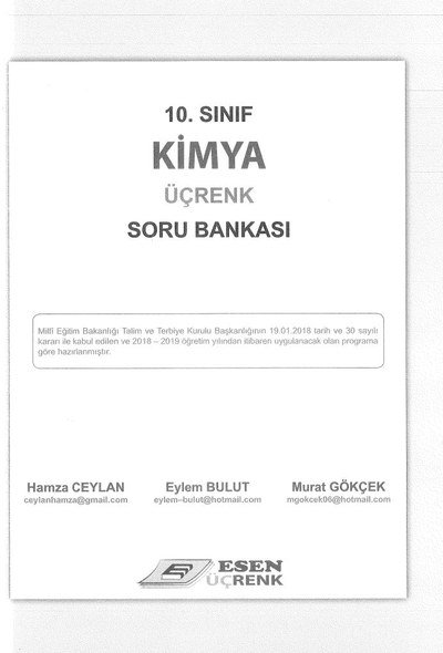 KİMYA ÜÇRENK SORU BANKASI FotokoPink