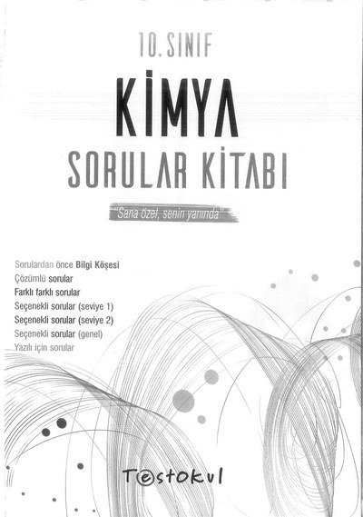 KİMYA SORULAR KİTABI SANA ÖZEL SENİN YANINDA FotokoPink