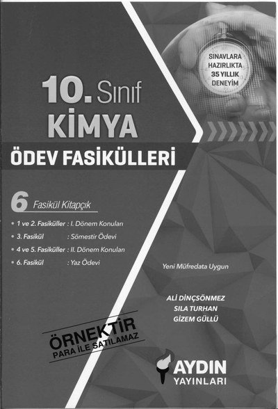 KİMYA ÖDEV FASİKÜLLERİ 6 FASİKÜL KİTAPÇIK