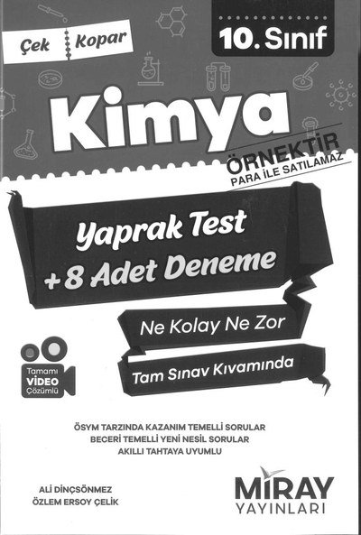 KİMYA YAPRAK TEST +8 ADET DENEME FotokoPink