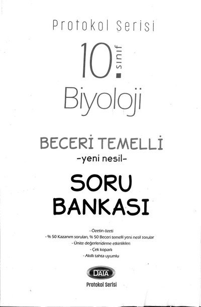 BİYOLOJİ BECERİ TEMELLİ SORU BANKASI FotokoPink