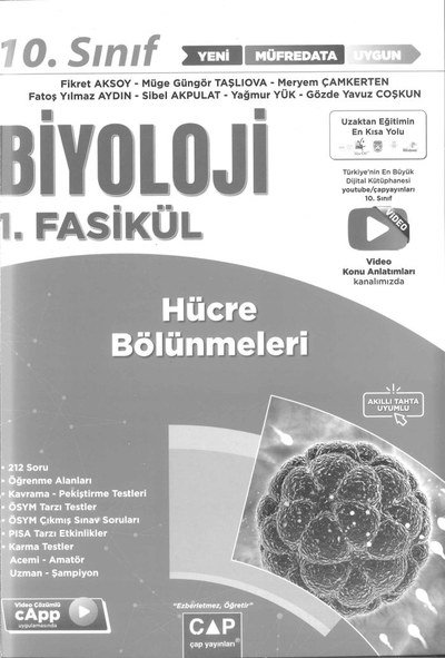 BİYOLOJİ 1. FASİKÜL HÜCRE BÖLÜNMELERİ FotokoPink