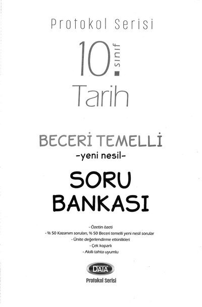 TARİH BECERİ TEMELLİ YENİ NESİL SORU BANKASI