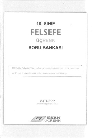FELSEFE ÜÇRENK SORU BANKASI FotokoPink