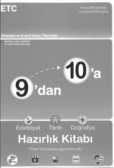 9'DAN 10'A HAZIRLIK KİTABI ETC FotokoPink