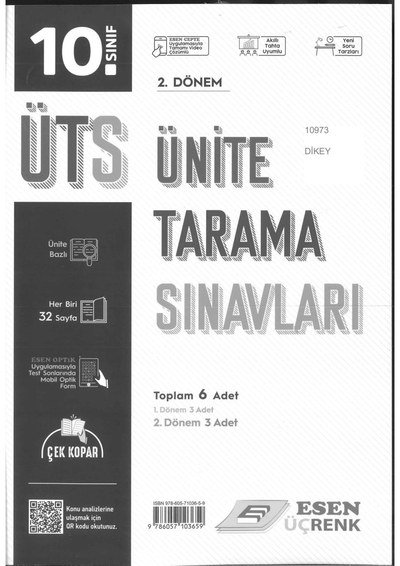 ÜNİTE TARAMA SINAVLARI 2. DÖNEM