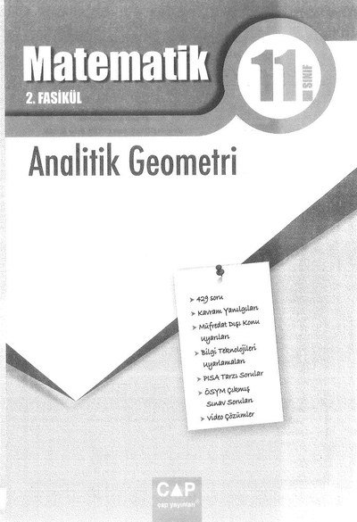 MATEMATİK 2. FASİKÜL ANALİTİK GEOMETRİ FotokoPink