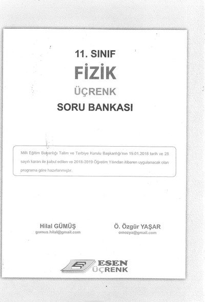 FİZİK ÜÇRENK SORU BANKASI FotokoPink