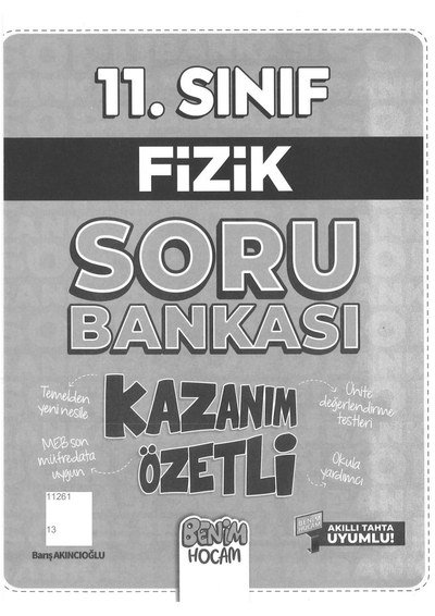 FİZİK SORU BANKASI KAZANIM ÖZETLİ BENİM HOCAM FotokoPink