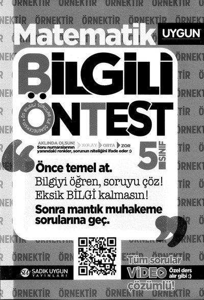 MATEMATİK BİLGİLİ ÖNTEST FotokoPink