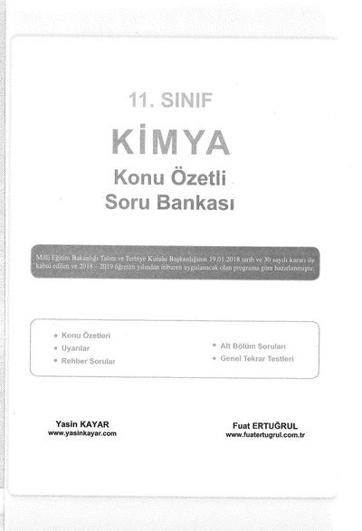 KİMYA KONU ÖZETLİ SORU BANKASI FotokoPink