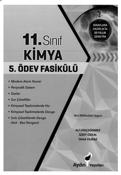 KİMYA 5. ÖDEV FASİKÜLÜ FotokoPink