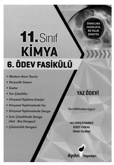 KİMYA 6. ÖDEV FASİKÜLÜ FotokoPink