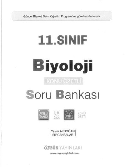 BİYOLOJİ KONU ÖZETLİ SORU BANKASI FotokoPink