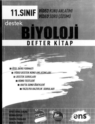 BİYOLOJİ DEFTER KİTAP FotokoPink