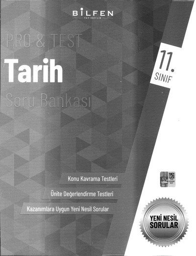 PRO & TEST TARİH SORU BANKASI KONU KAVRAMA TESTLERİ