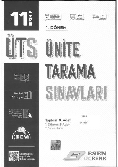 ÜNİTE TARAMA SINAVLARI 1. DÖNEM TOPLAM 6 ADET FotokoPink