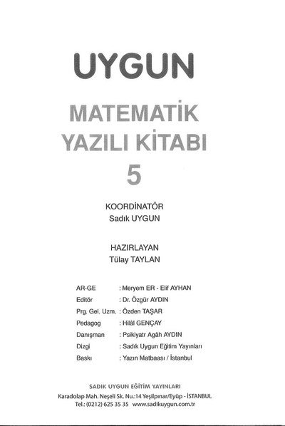 MATEMATİK YAZILI KİTABI FotokoPink