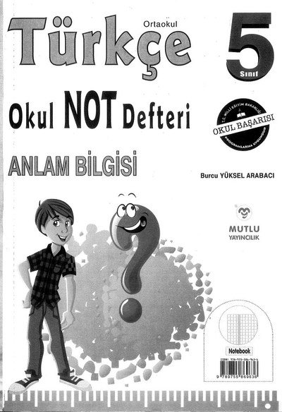 TÜRKÇE OKUL NOT DEFTERİ ANLAM BİLGİSİ