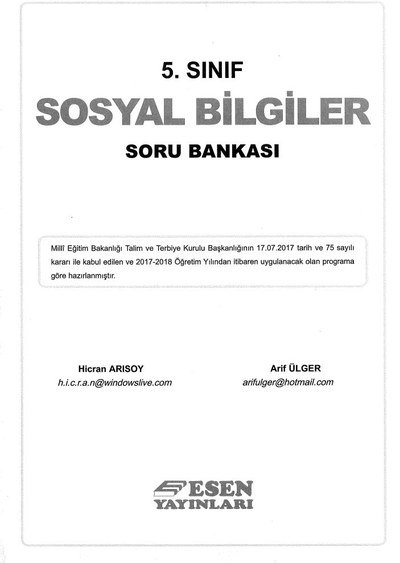 SOSYAL BİLGİLER SORU BANKASI