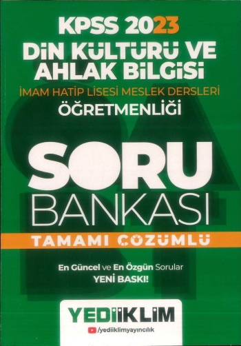 DİN KÜLTÜRÜ VE AHLAK BİLGİSİ ÖĞRETMENLİĞİ (İMAM HATİP LİSESİ MESLEK DERSLERİ) TAMAMI ÇÖZÜMLÜ SORU BANKASI FotokoPink
