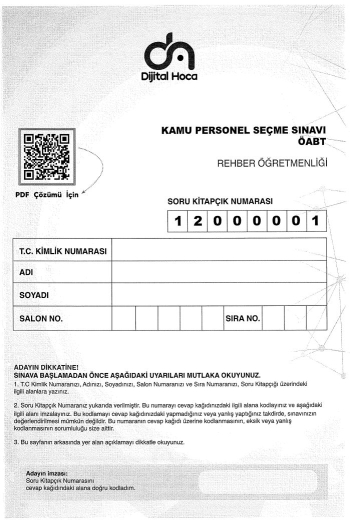 REHBER ÖĞRETMENLİĞİ 6*75 DENEME ÇÖZÜMLÜ FotokoPink