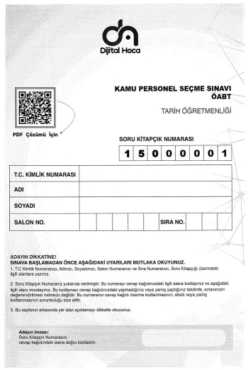 TARİH ÖĞRETMENLİĞİ 6*75 DENEME FotokoPink