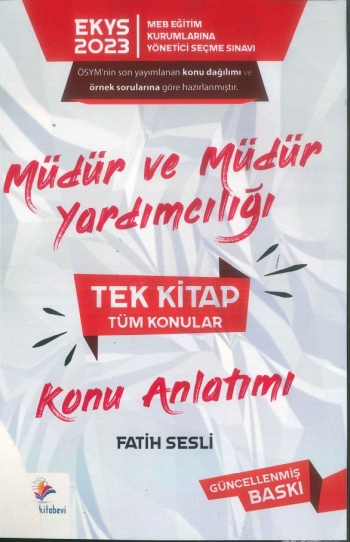 MÜDÜR VE MÜDÜR YARDIMCILIĞI TEK KİTAP KONU ANLATIM TÜM KONULAR