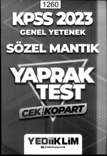 GENEL YETENEK SÖZEL MANTIK YAPRAK TEST FotokoPink