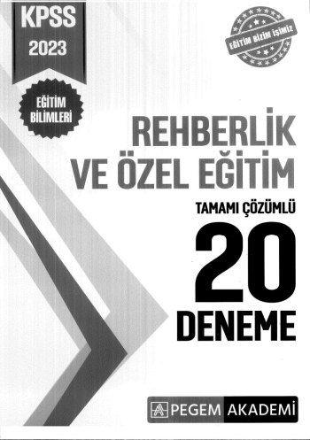 REHBERLİK VE ÖZEL EĞİTİM 20 DENEME ÇÖZÜMLÜ