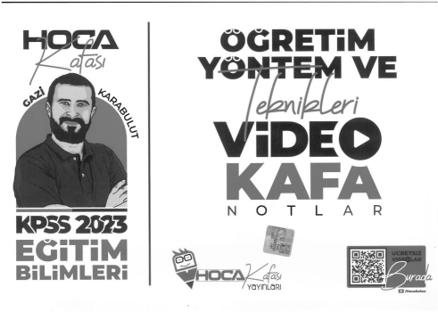 ÖĞRETİM YÖNTEM VE TEKNİKLERİ VİDEO KAFA NOTLAR
