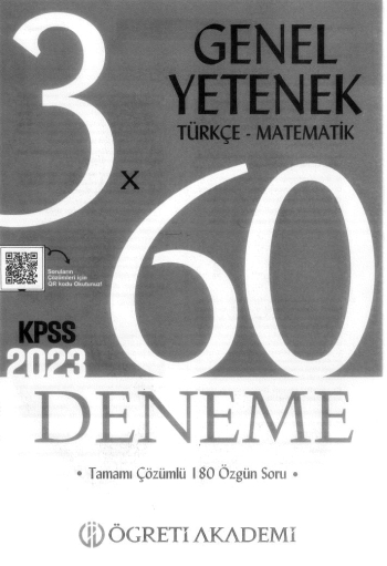 TÜRKÇE-MATEMATİK 3*60 DENEME ÇÖZÜMLÜ