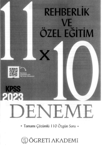 REHBERLİK VE ÖZEL EĞİTİM 11*10 DENEME ÇÖZÜMLÜ FotokoPink
