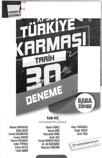 TÜRKİYE KARMASI TARİH 30 DENEME FotokoPink