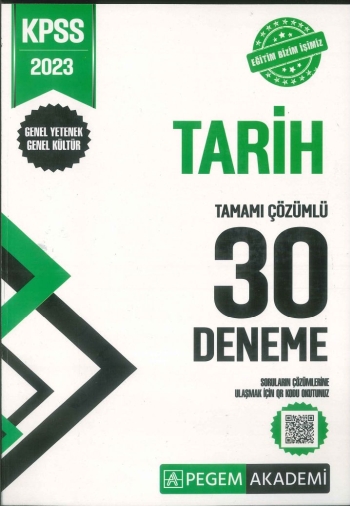 TARİH TAMAMI ÇÖZÜMLÜ 30 DENEME