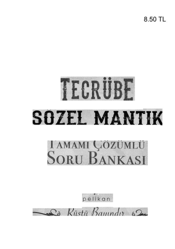 TECRÜBE SÖZEL MANTIK ÇÖZÜMLÜ SORU BANKASI FotokoPink