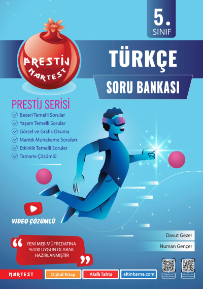 5. Sınıf Prestij Türkçe Soru Bankası Nartest Yayınevi FotokoPink