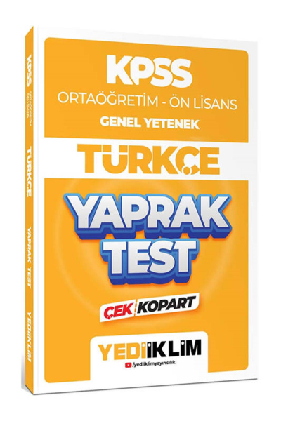 Ortaöğretim Ön Lisans Genel Yetenek Türkçe Çek Kopart Yaprak Test FotokoPink