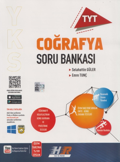 TYT Coğrafya Soru Bankası Hız ve Renk Yayınları FotokoPink