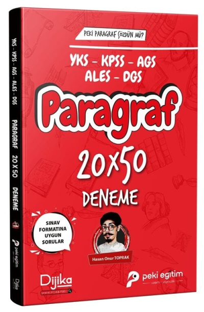 2026 KPSS YKS MEB-AGS ALES DGS Paragraf 20x50 Deneme Dijika Yayınları FotokoPink