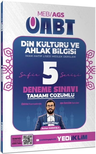 2027 MEB AGS ÖABT Safir Din Kültürü Ve Ahlak Bilgisi Tamamı Çözümlü 5 Deneme Yediiklim Yayınları FotokoPink