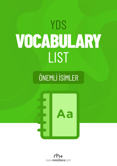 YDS Vocabulary List Önemli İsimler Remzi Hocam FotokoPink
