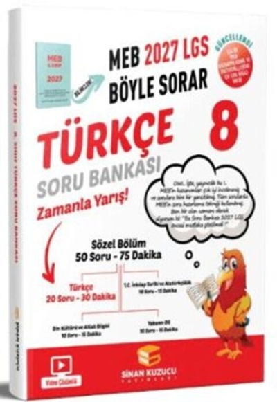 2027 8. Sınıf LGS Türkçe Soru Bankası Sinan Kuzucu Yayınları FotokoPink