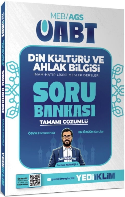 MEB AGS ÖABT Din Kültürü ve Ahlak Bilgisi Tamamı çözümlü Soru Bankası Yediiklim Yayınları FotokoPink