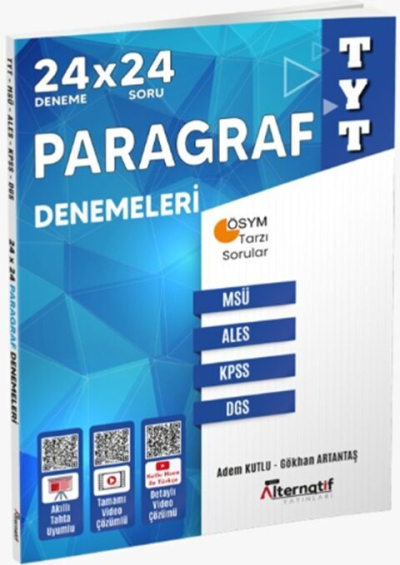 Alternatif Yayınları TYT Paragraf 24 x 24 Deneme FotokoPink