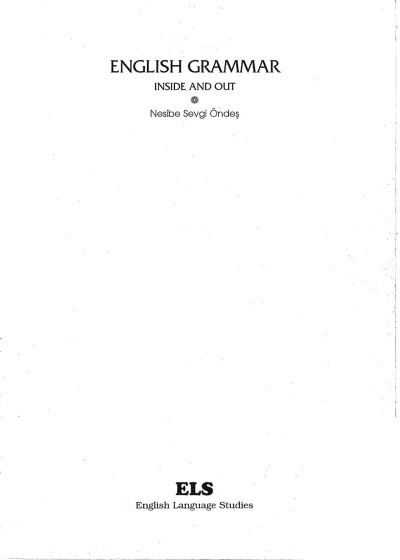 English Grammar Inside And Out Nesibe Sevgi Öndeş FotokoPink